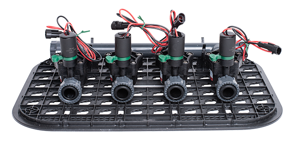 Kit 4 electrovalve cu racord olandez, colector si grila cutie electrovalva