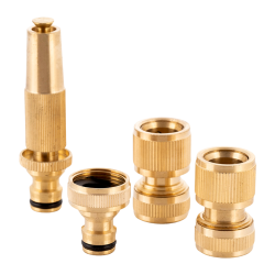 Set cuple rapide cu jet de stropire Hydro-Fix, alama