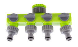 Adaptor cu robineti pentru patru cuple rapide Hydro-Fix