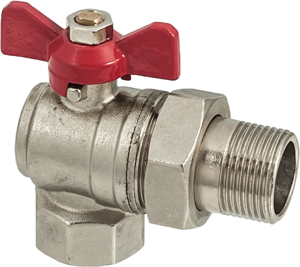HYDRO Robinet coltar cu olandez din alama cu bila FIxFE, cu maner fluture