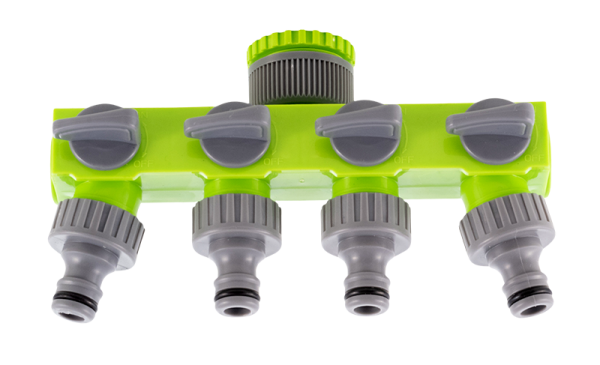 Adaptor cu robineti pentru patru cuple rapide Hydro-Fix