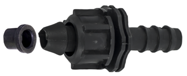 Conector cu garnitura pentru tub de picurare